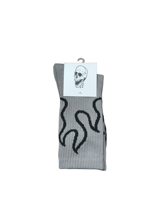 (Szn4) grey flame socks