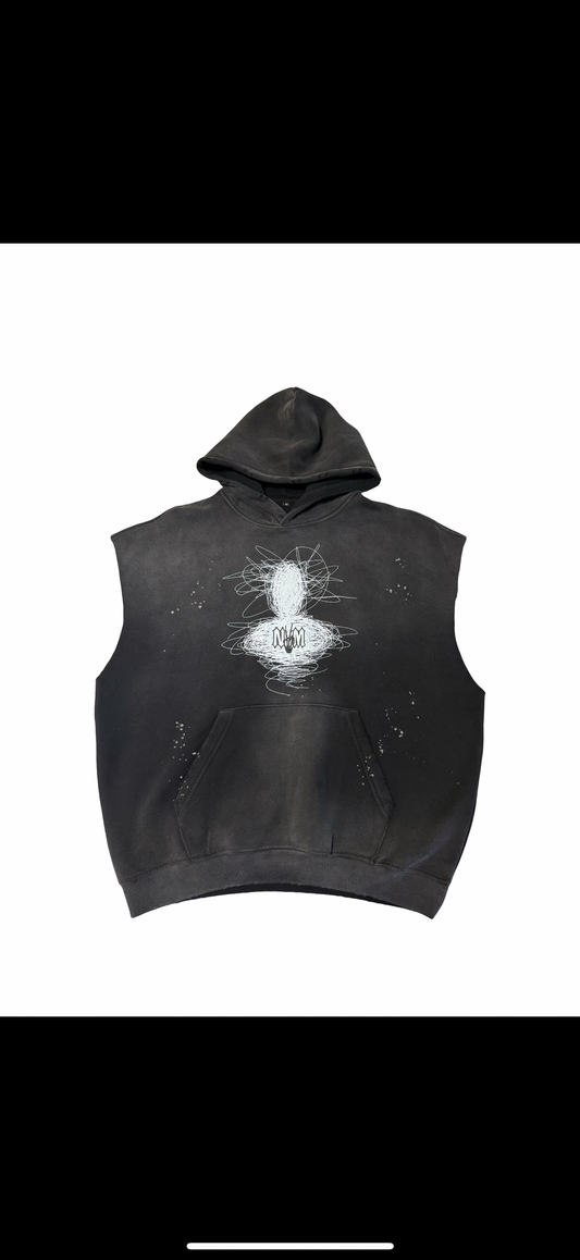 (Szn4) sleeveless black insanity hoodie