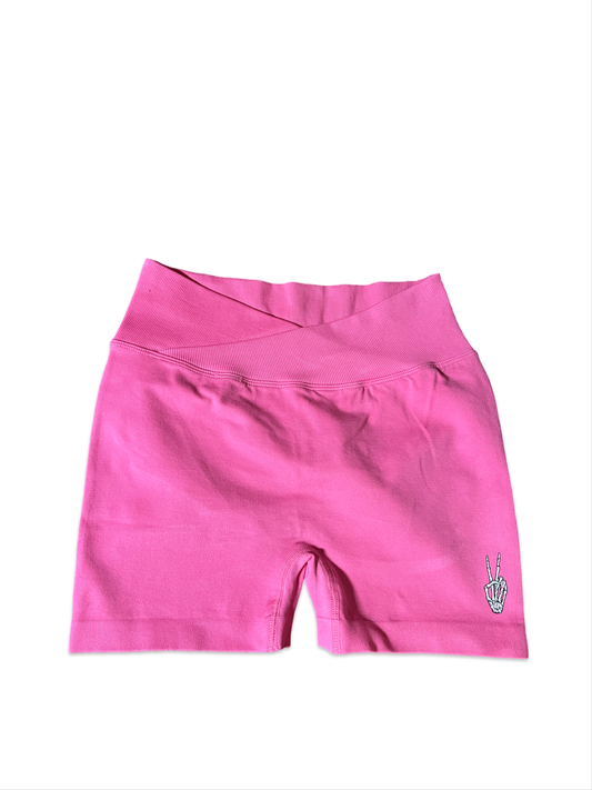 (Szn3) hot pink V crossover shorts