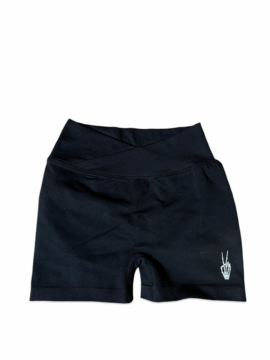 (Szn3) black V crossover shorts