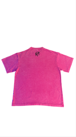 (Szn3) wash pink graffiti shirt - NVM/Nevamind