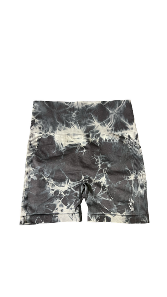 (Szn2) Grey and white tie dye gym shorts