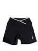 Black cross waist shorts
