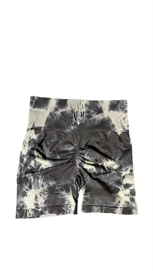 (Szn2) Grey and white tie dye gym shorts