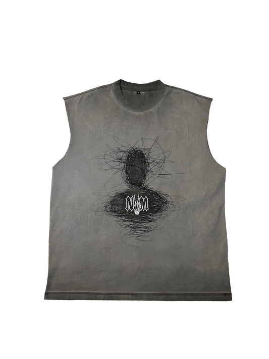 (Szn4) grey sleeveless insanity shirt