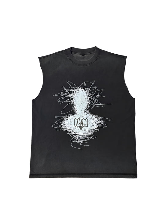 (Szn4) sleeveless black insanity shirt