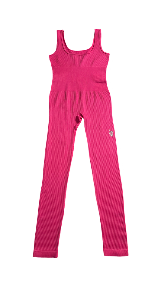 (Szn3) pink tank top romper - NVM/Nevamind