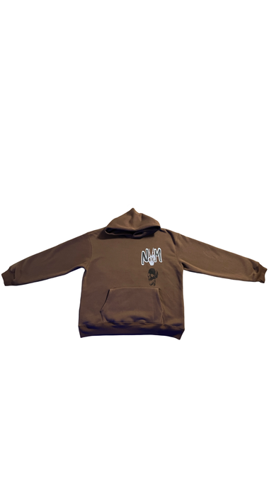 (Szn2 x phase2) Rich brown oversize winter skull hoodie - NVM/Nevamind