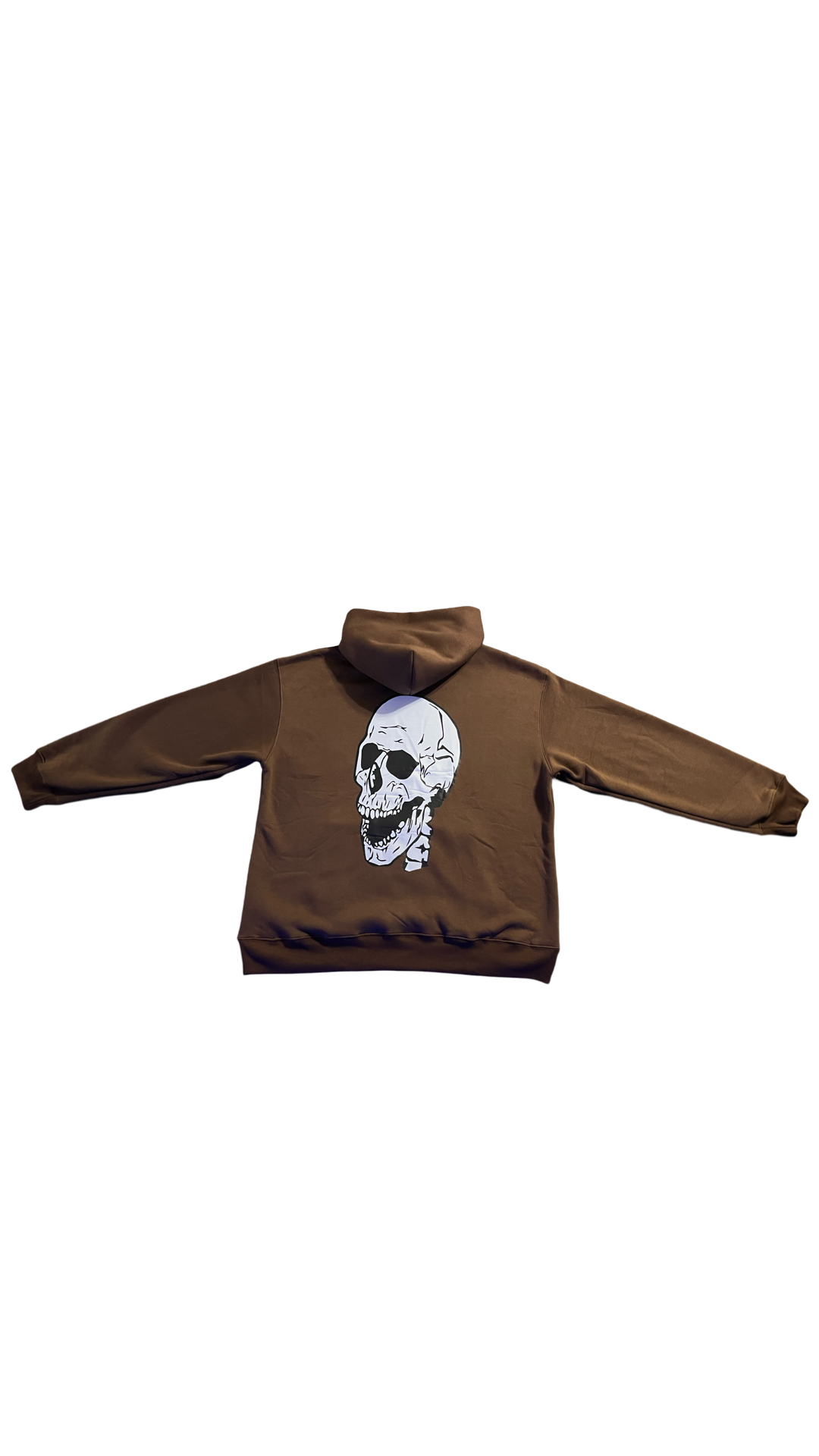 (Szn2 x phase2) Rich brown oversize winter skull hoodie - NVM/Nevamind