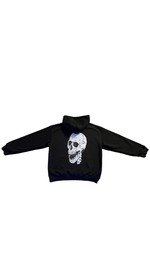 (Szn2 x phase2) black oversize winter skull hoodie - NVM/Nevamind