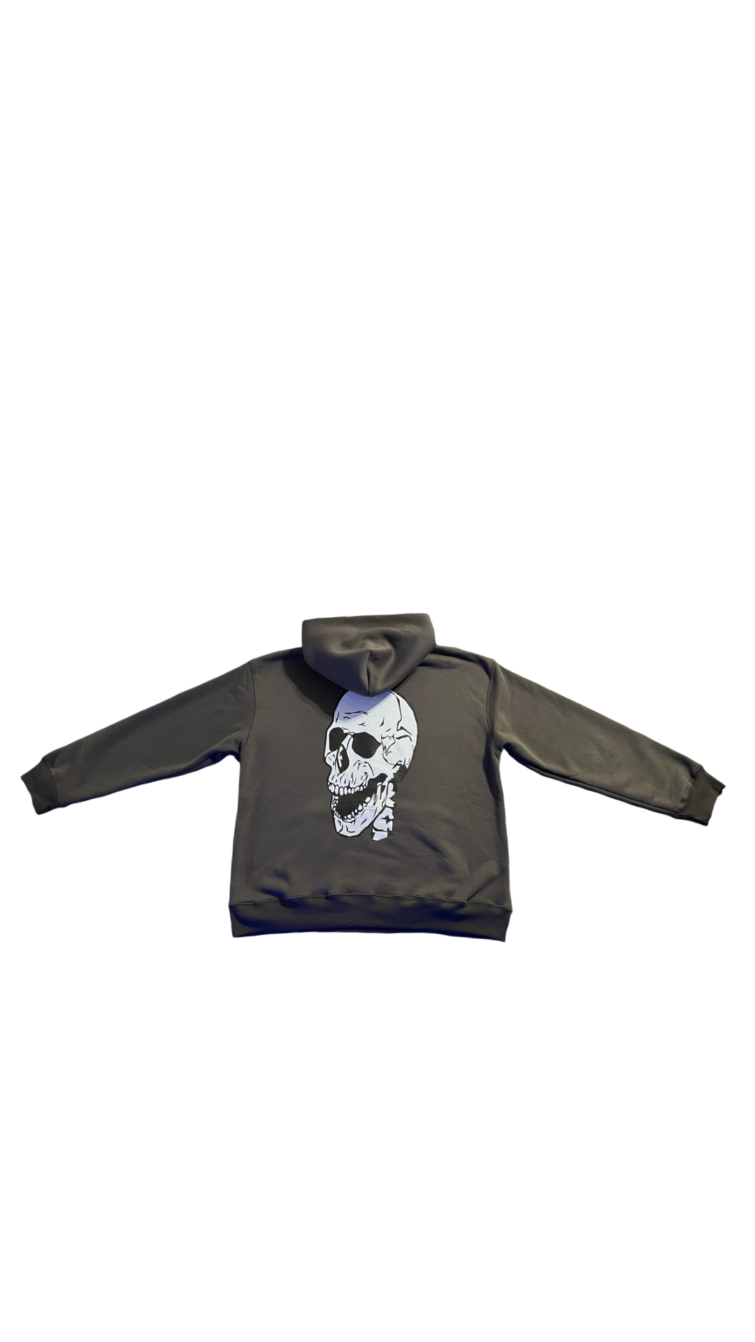 (Szn2 x phase2) rich smoke grey oversize winter skull hoodie - NVM/Nevamind