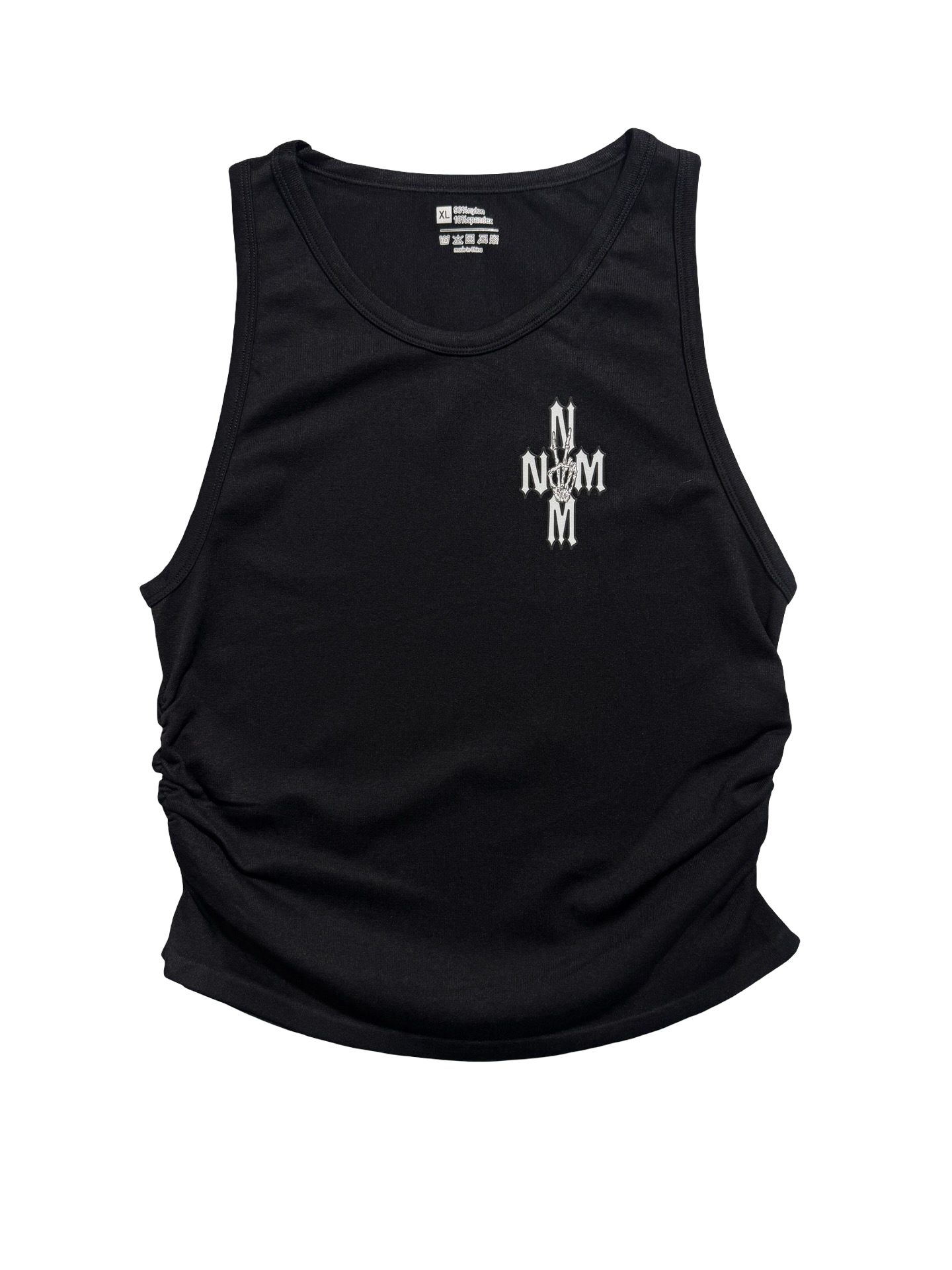 Black scrunch tank top