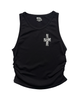 Black scrunch tank top