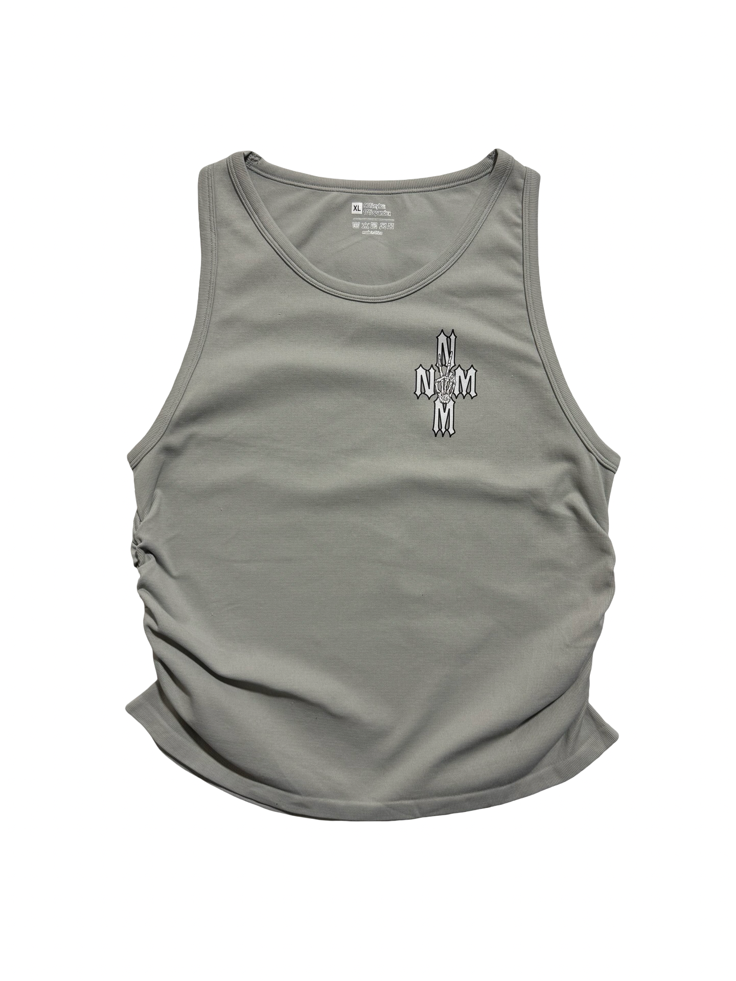 Grey scrunch tank top