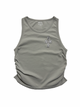 Grey scrunch tank top