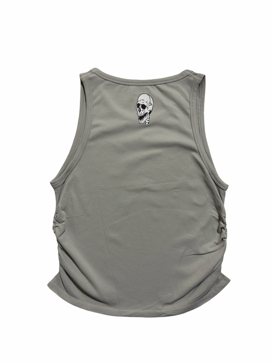 Grey scrunch tank top