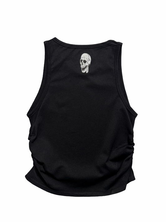 Black scrunch tank top