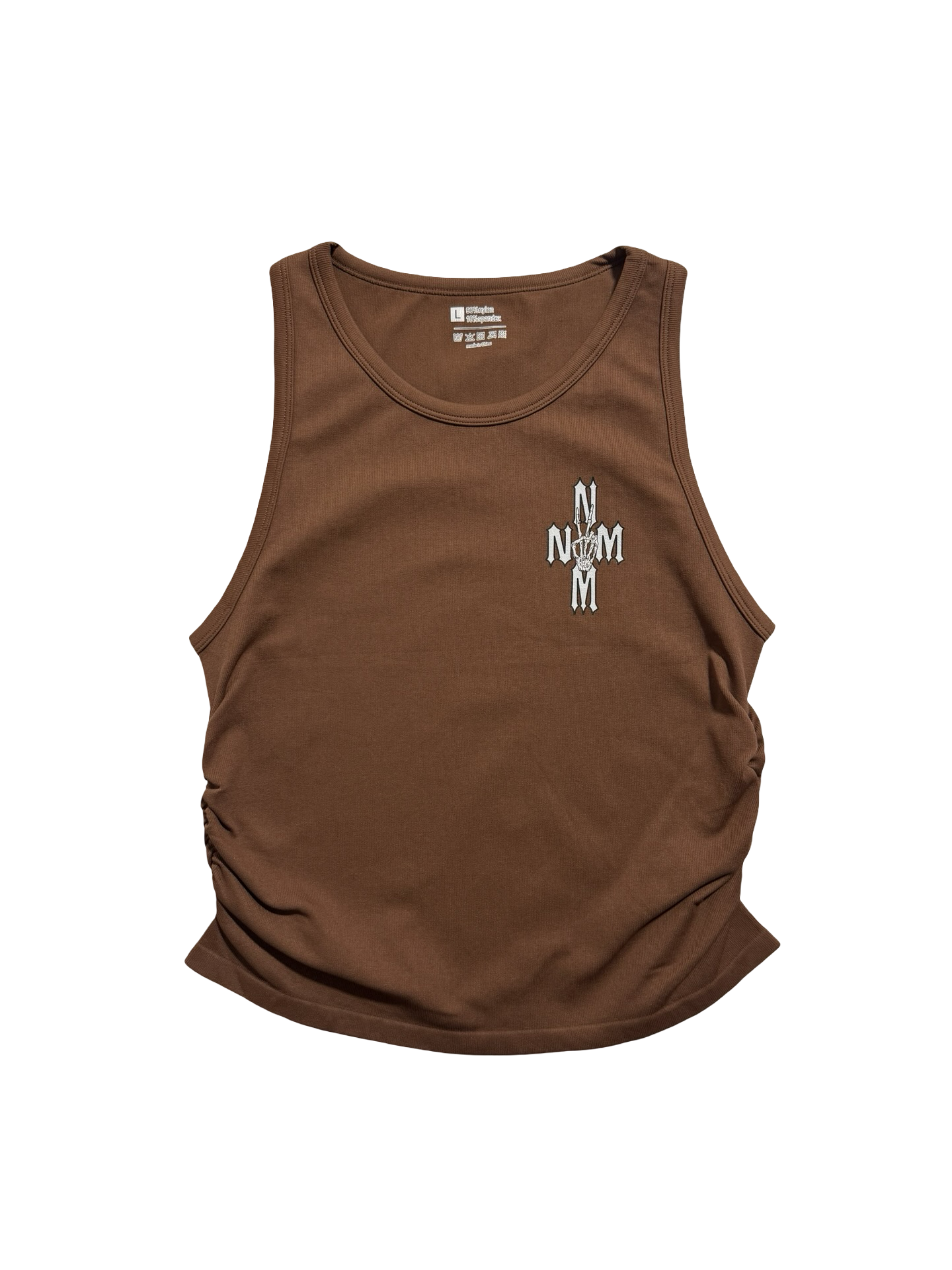 Brown scrunch tank top
