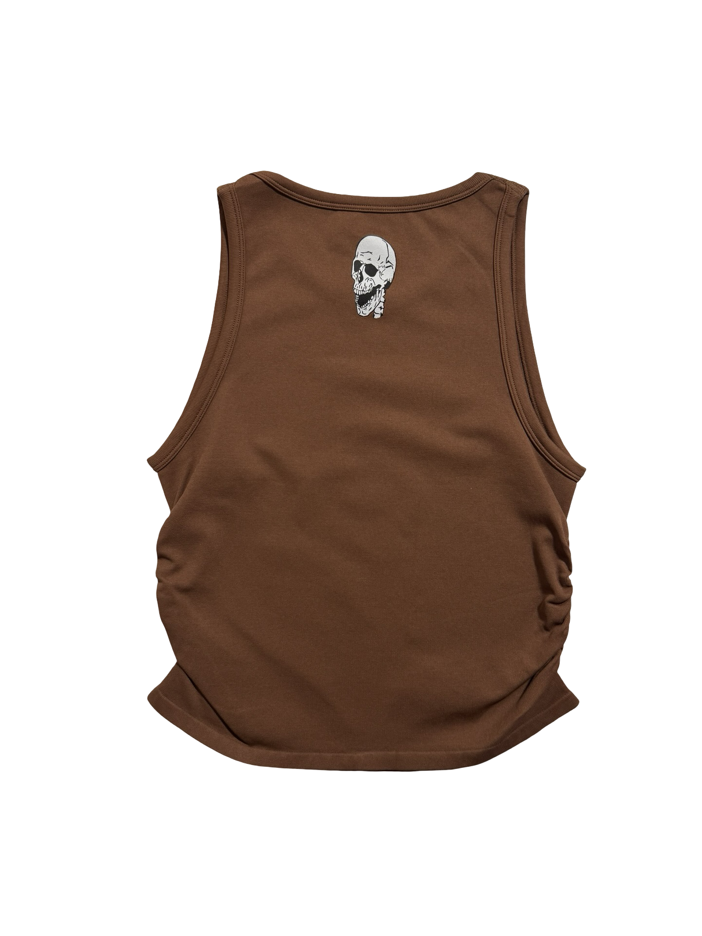 Brown scrunch tank top