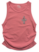 Pink scrunch tank top