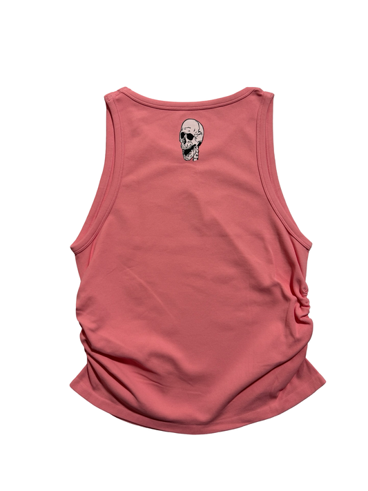 Pink scrunch tank top