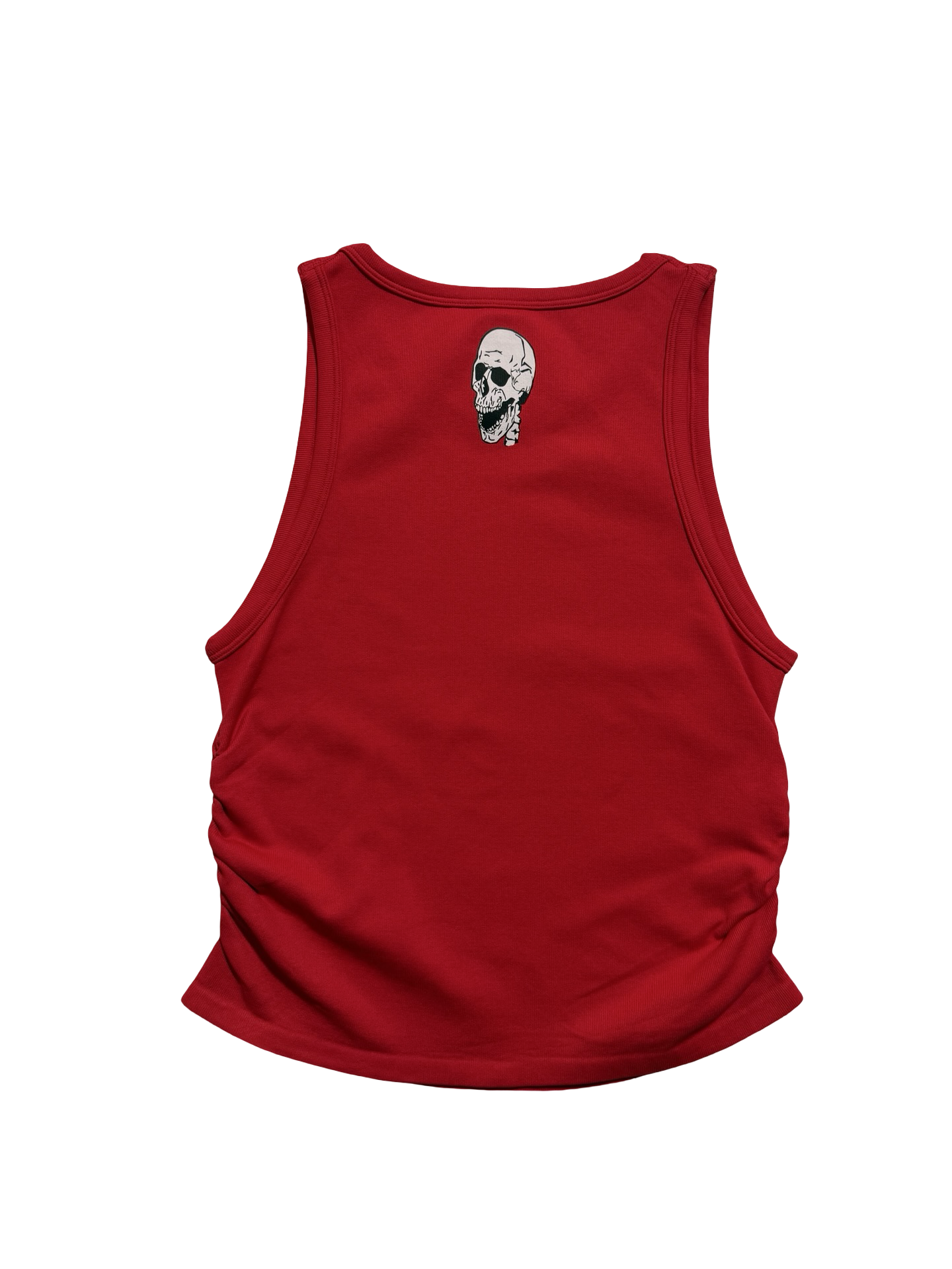 Red scrunch tank top