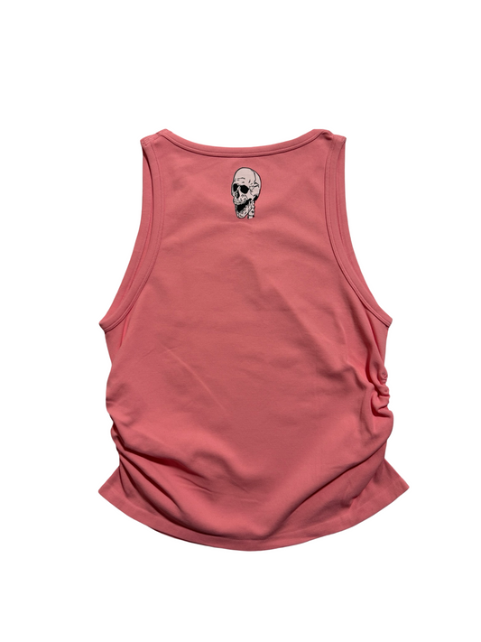 Pink scrunch tank top