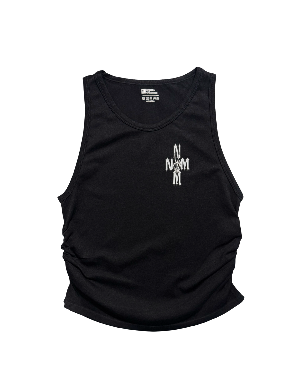 Black scrunch tank top