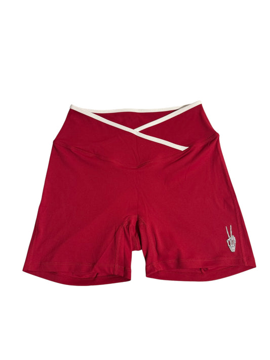 Red cross waist shorts ￼
