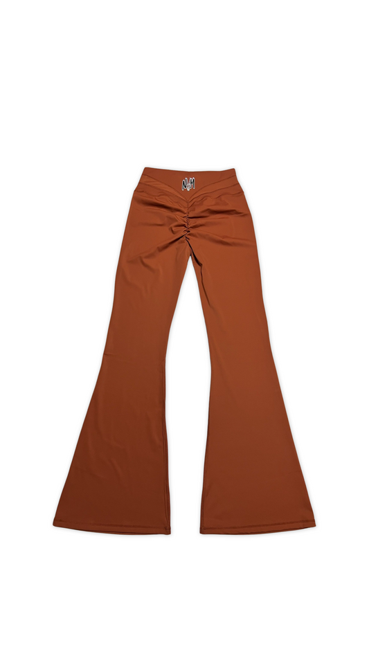 (Szn2) mahogany brown flared leggings - NVM/Nevamind