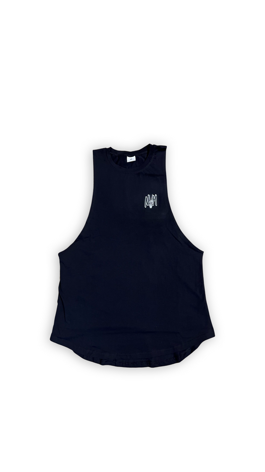 (Szn1) Black muscle workout tank top.