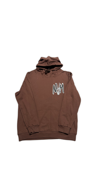 (Szn2) wash brown gym skull hoodie - NVM/Nevamind