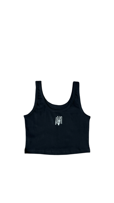 (Szn3) black crop tank top - NVM/Nevamind