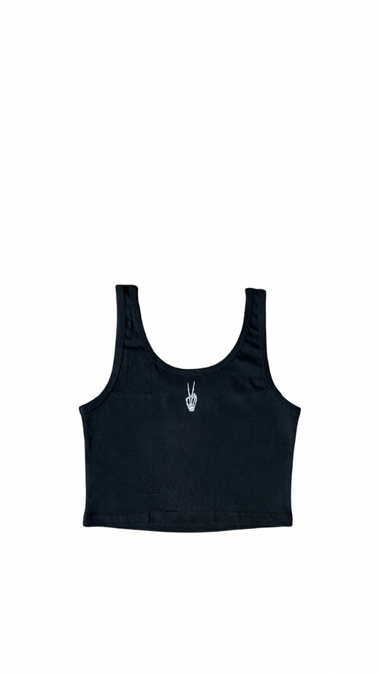 (Szn3) black crop tank top - NVM/Nevamind