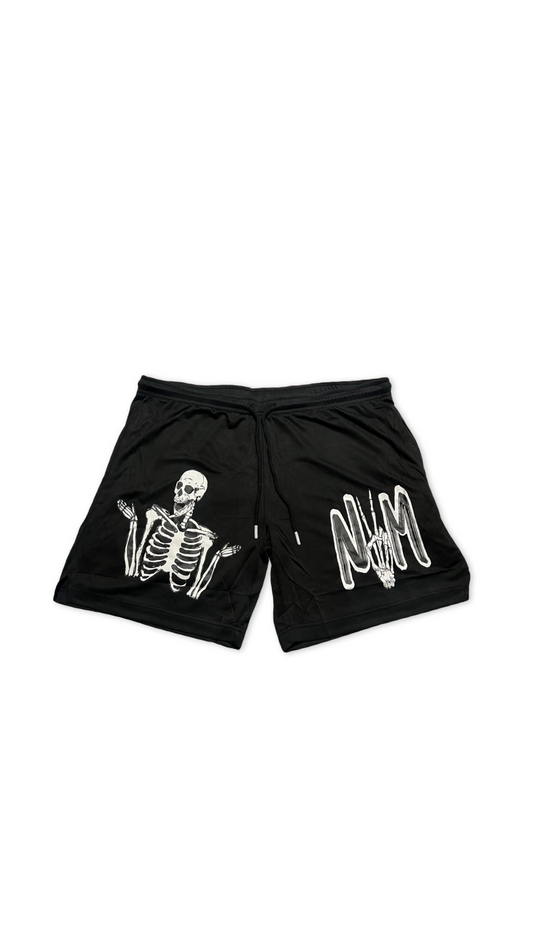 (Szn2) Black and white gym shorts.