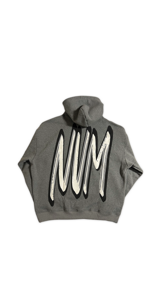 (Szn1 x phase2) smoke grey oversized NVM hoodie.