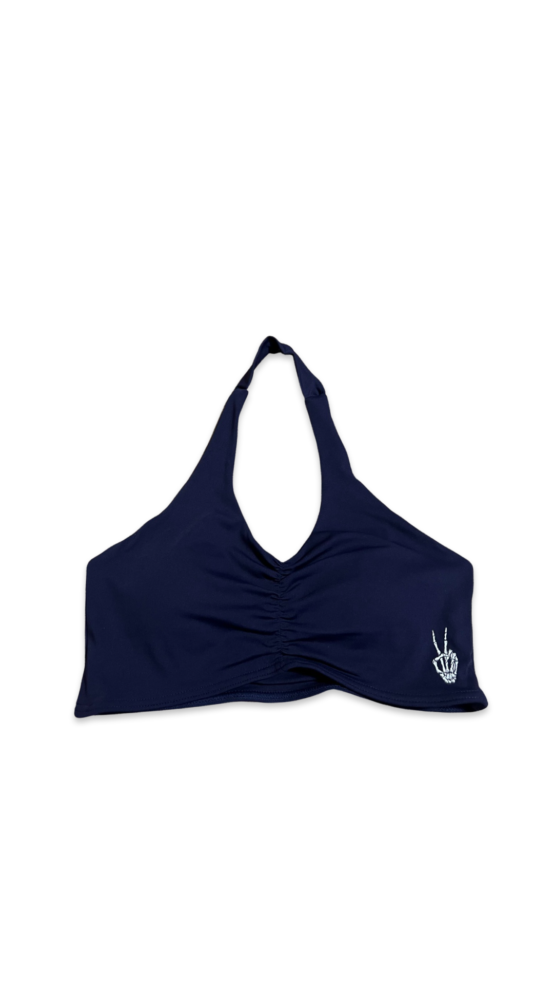 (Szn2) Navy blue halter sport bra.