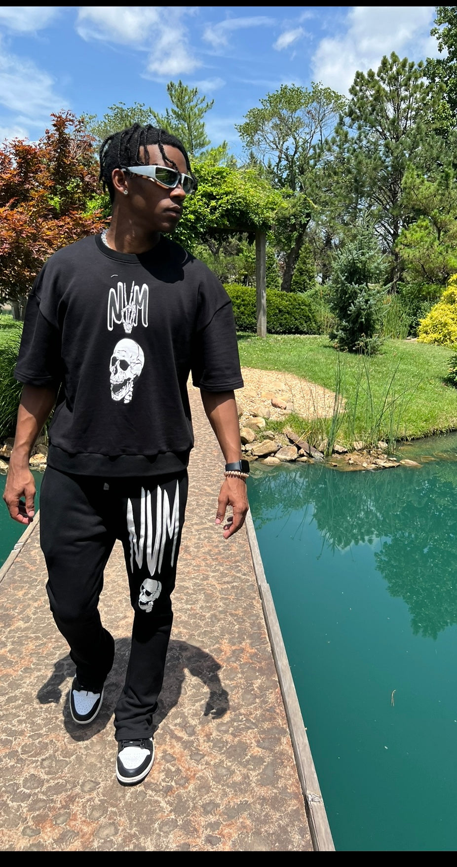 Szn1 x phase2) Black NVM flare pants – NVM/Nevamind