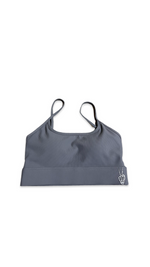 (Szn2) smoke grey Adjustable sport bra.