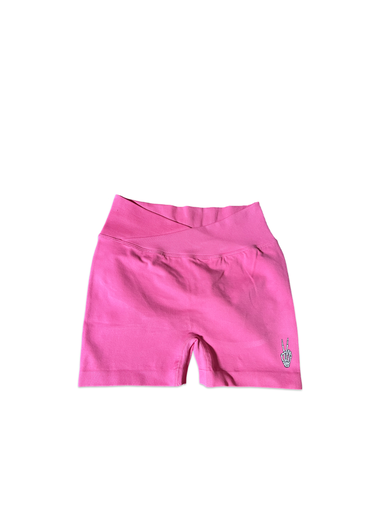 (Szn3) hot pink V crossover shorts - NVM/Nevamind