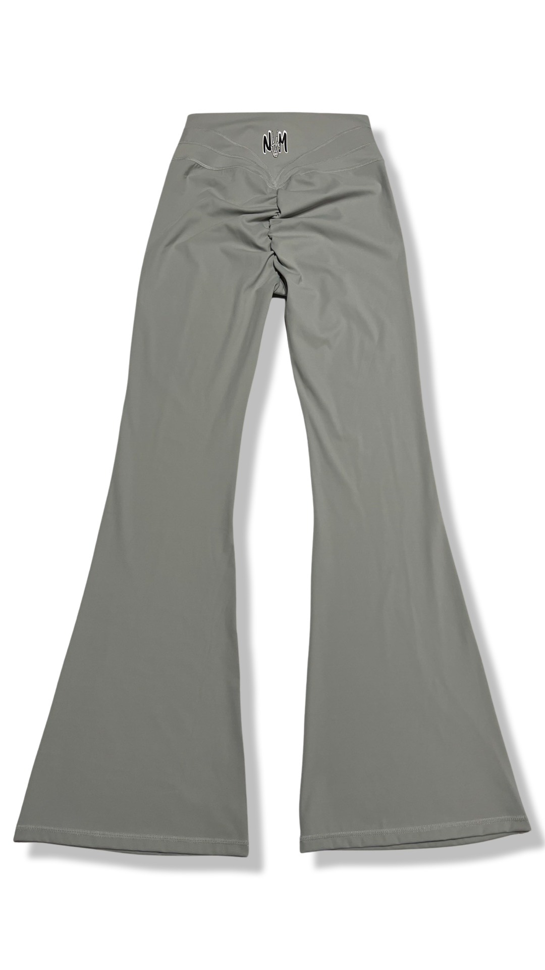 (Szn2) (sliver grey) scrunch flared leggings