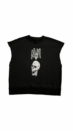 (Szn3) sleeveless black boxy sweatshirt - NVM/Nevamind