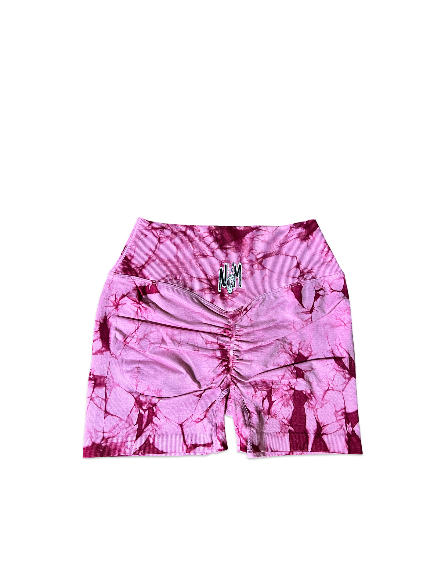 (Szn3) pink tie dye V crossover shorts - NVM/Nevamind