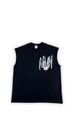 (Szn1) black Sleeveless T-shirt.