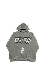 (Szn1 x phase2) smoke grey oversized NVM hoodie.