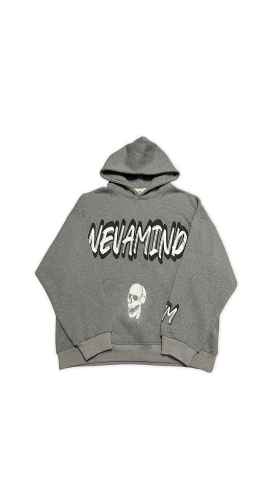 (Szn1 x phase2) smoke grey oversized NVM hoodie.