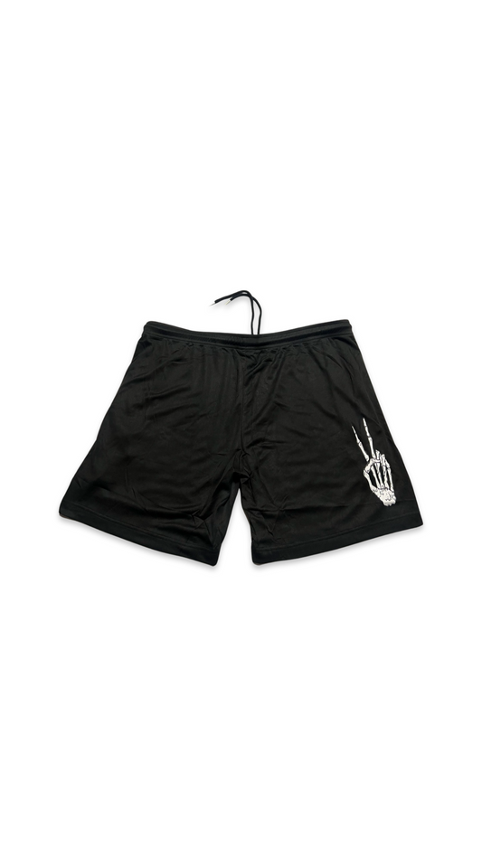 (Szn2) Black and white gym shorts.