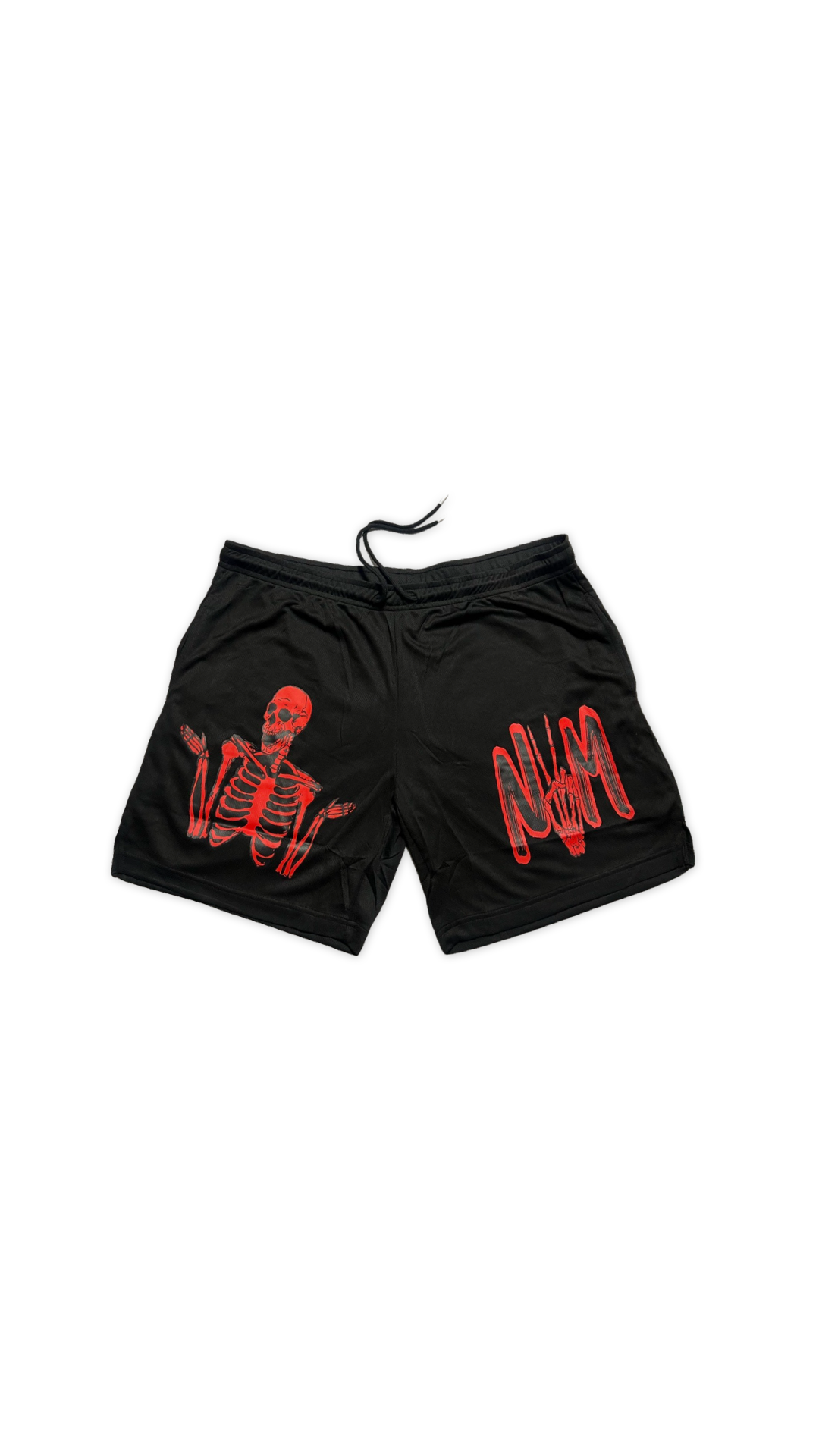 (Szn2) Black and red gym shorts.